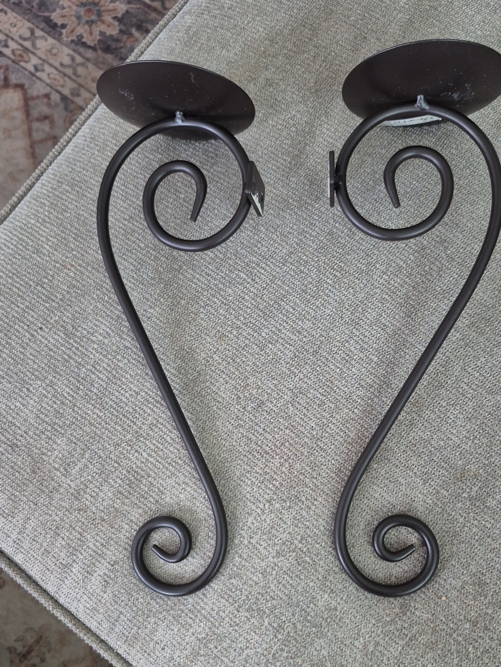 Black Metal Scroll Wall Sconces - Decorative Home Wall Decor